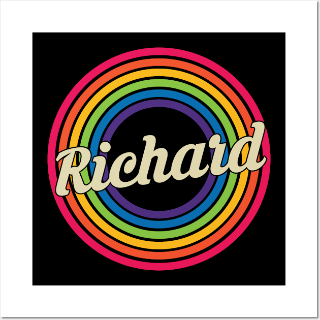 Richard - Retro Rainbow Style Wall Art by MaydenArt